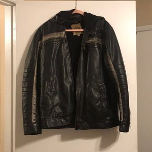 Men’s Size L Red Camel leather Jacket